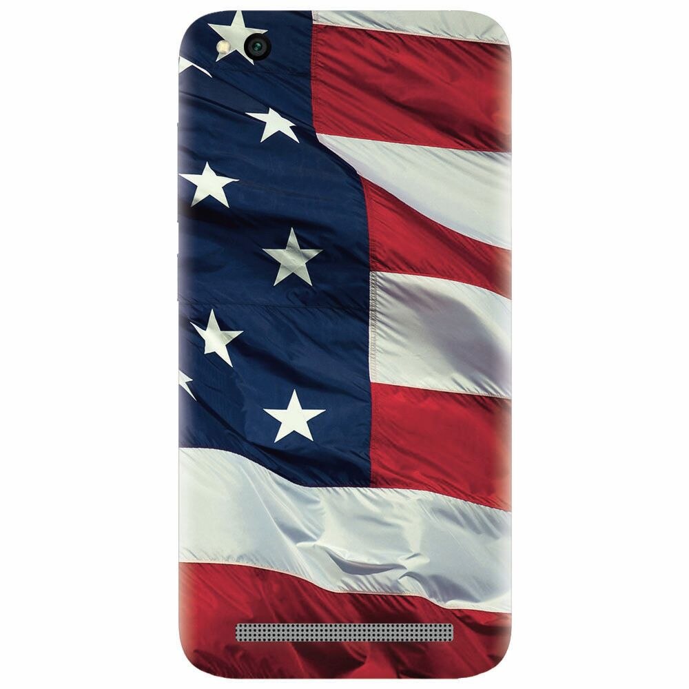 Husa silicon pentru Xiaomi Redmi 5A, American Flag Illustration