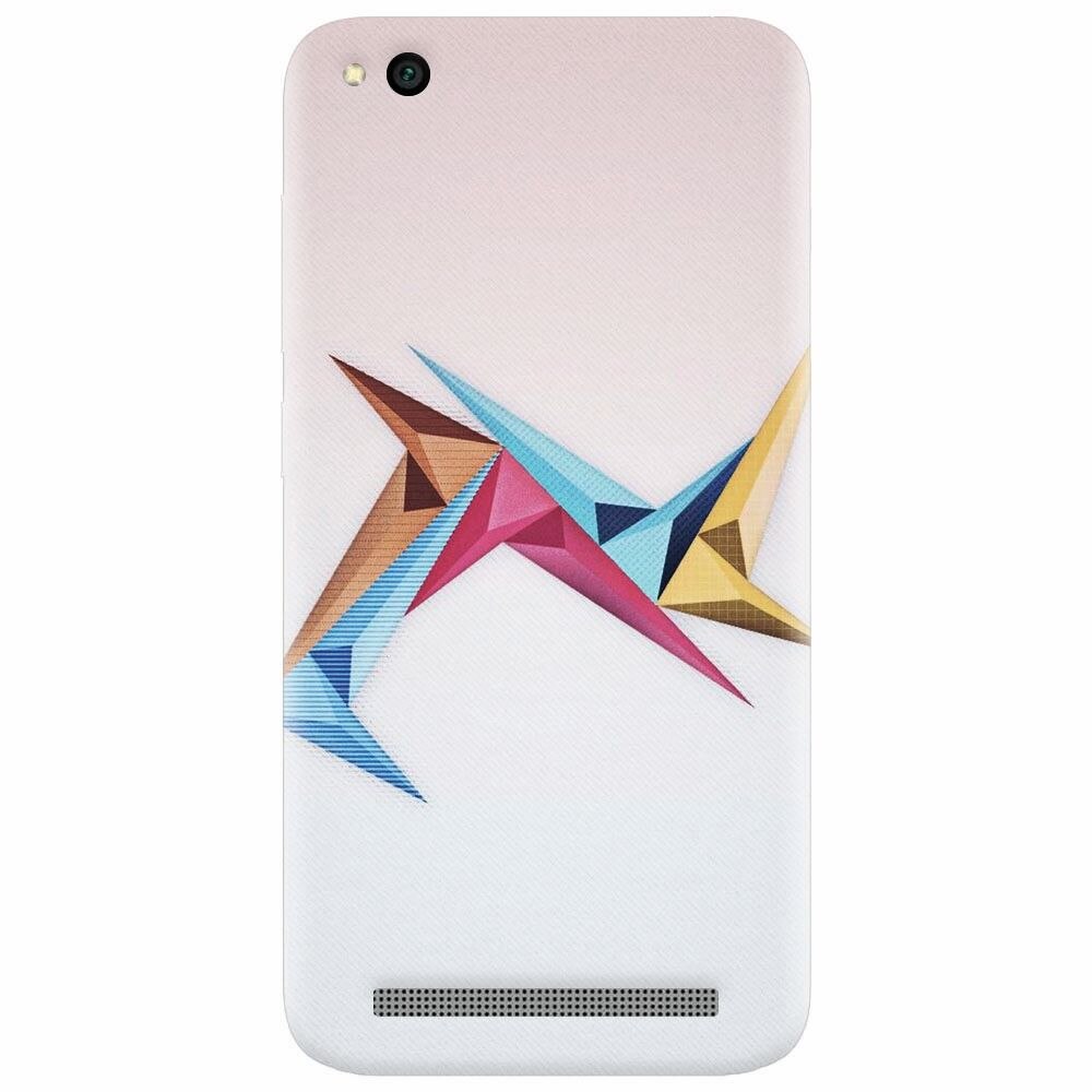 Husa silicon pentru Xiaomi Redmi 5A, Abstract Minimalistic Colors Triangles