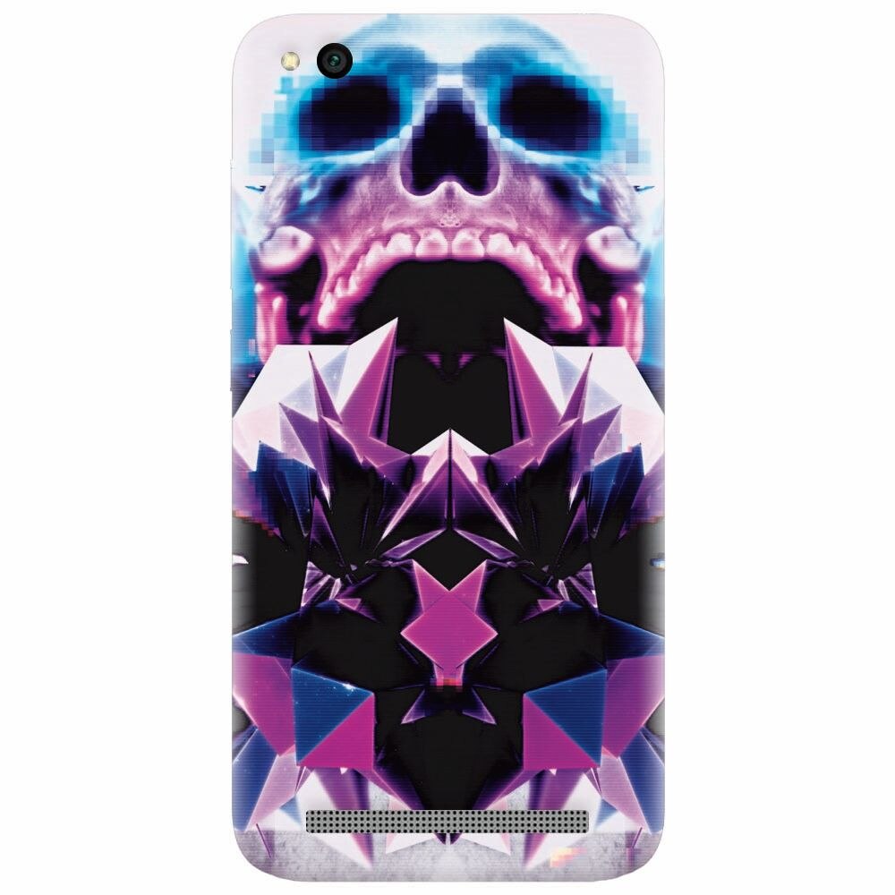 Husa silicon pentru Xiaomi Redmi 5A, Abstract Framed Skull