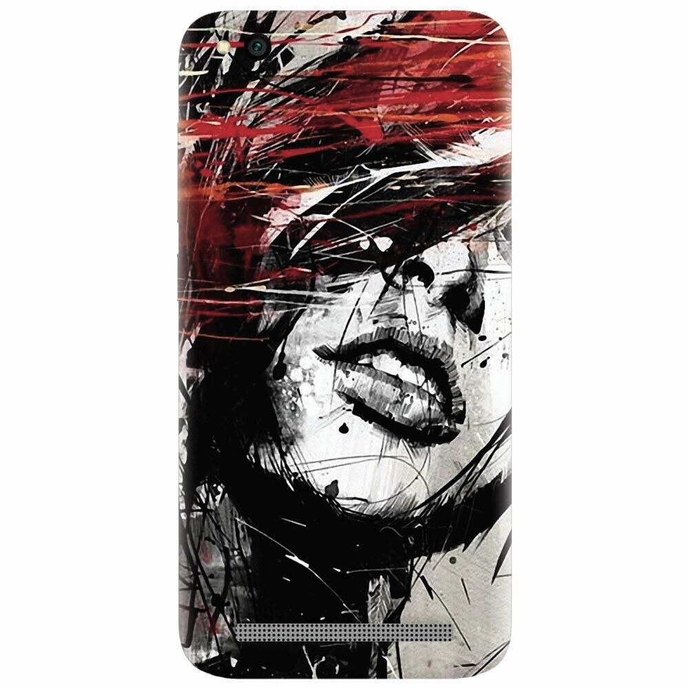 Husa silicon pentru Xiaomi Redmi 4A, Byroglyphics Woman Drawing