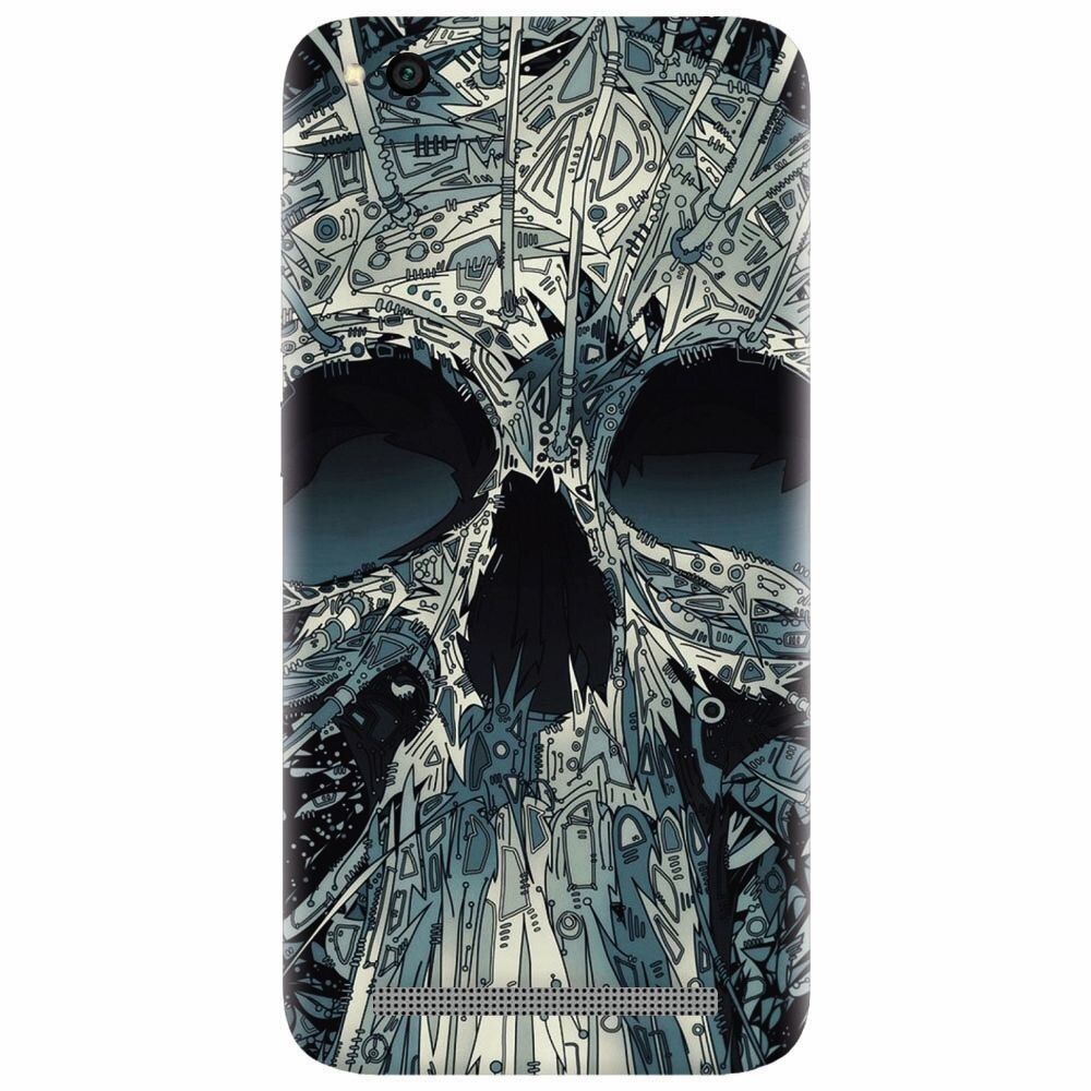 Husa silicon pentru Xiaomi Redmi 5A, Abstract Skull Artwork Illustration