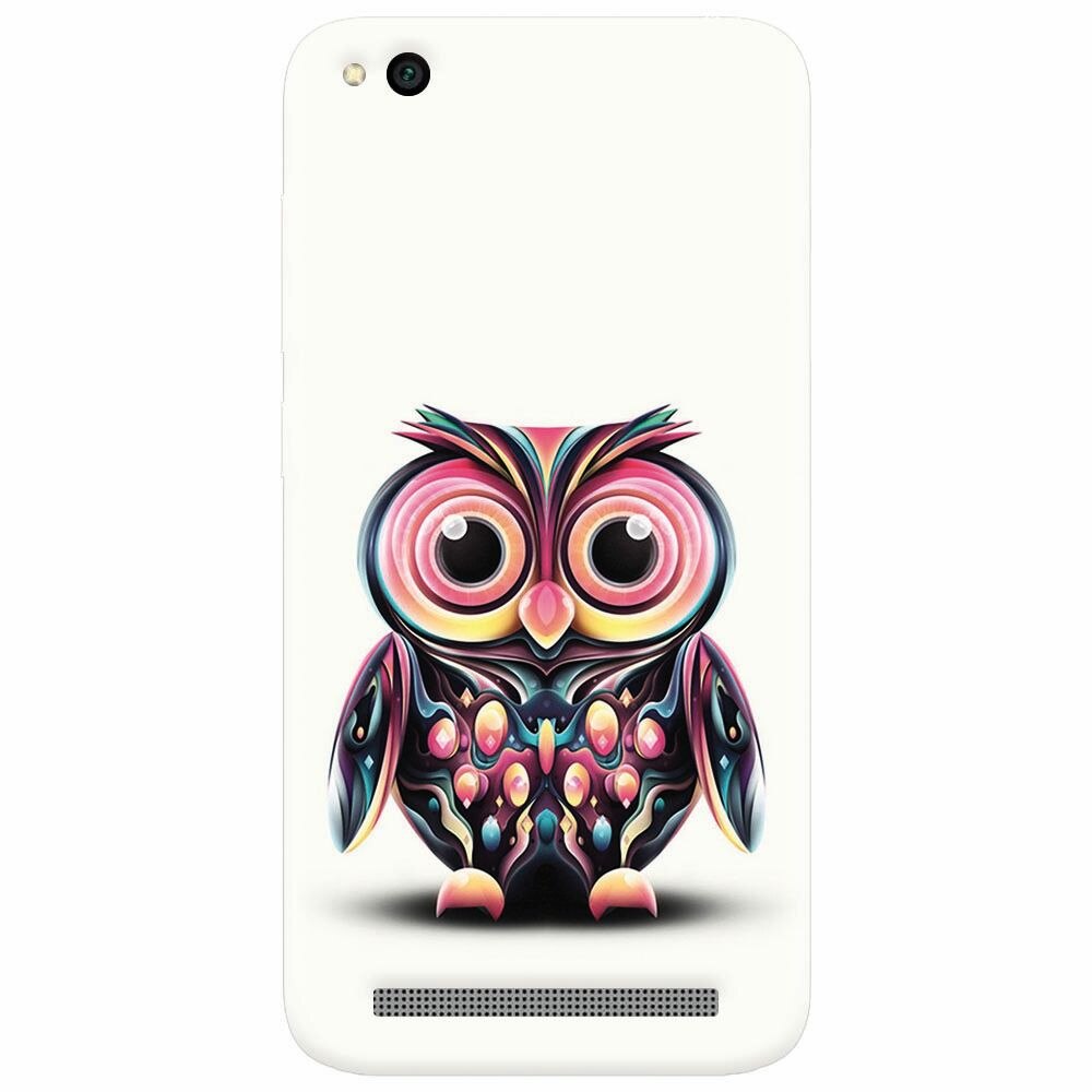 Husa silicon pentru Xiaomi Redmi 4A, Colorful Owl Illustration