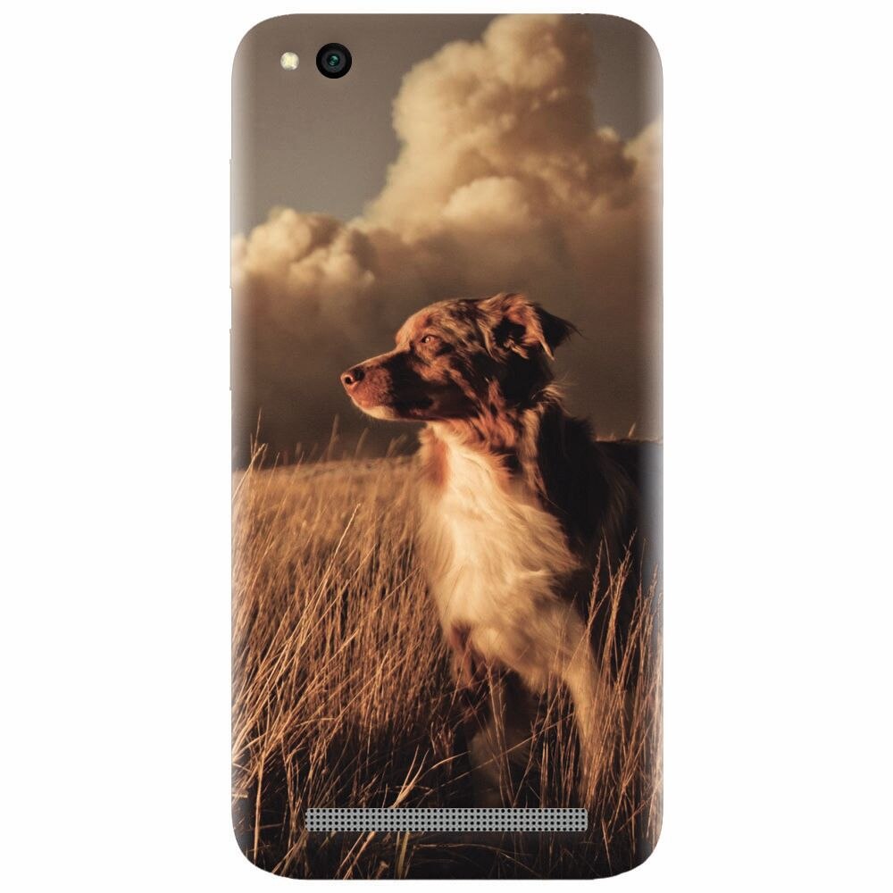 Husa silicon pentru Xiaomi Redmi 4A, Alone Dog Animal In Grass