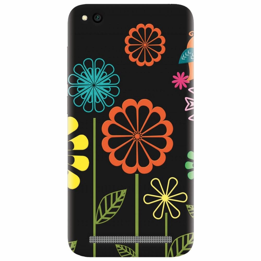 Husa silicon pentru Xiaomi Redmi 4A, Colorful Spring Birds Flowers Vectors
