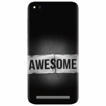 Husa silicon pentru Xiaomi Redmi 4A, Awesome Label Dark Husa silicon pentru Xiaomi Redmi 4A, Awesome Label Dark