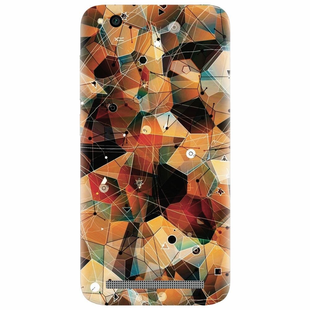 Husa silicon pentru Xiaomi Redmi 5A, Abstract Triangles Connected Lines