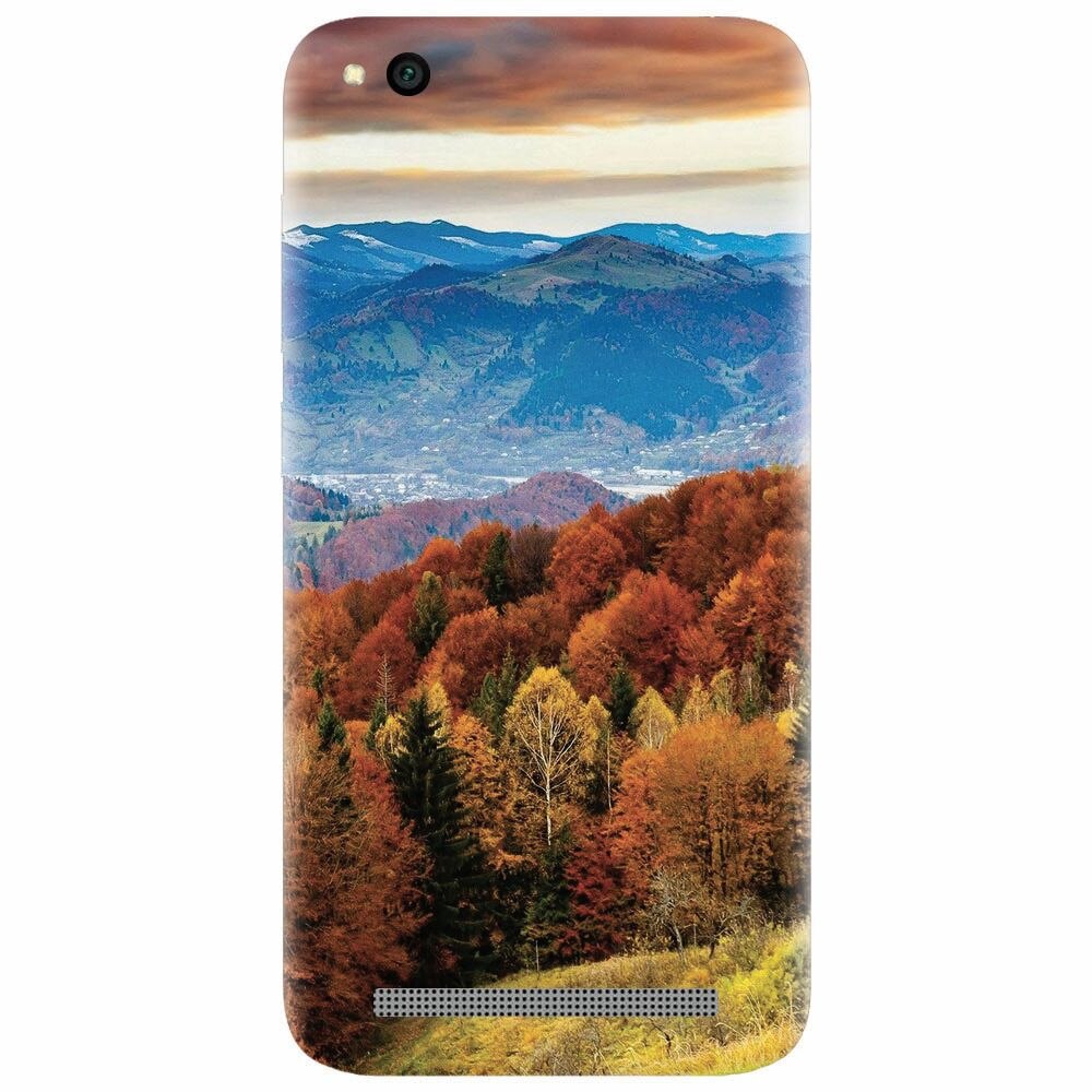 Husa silicon pentru Xiaomi Redmi 4A, Autumn Mountain Fall Rusty Forest Colours