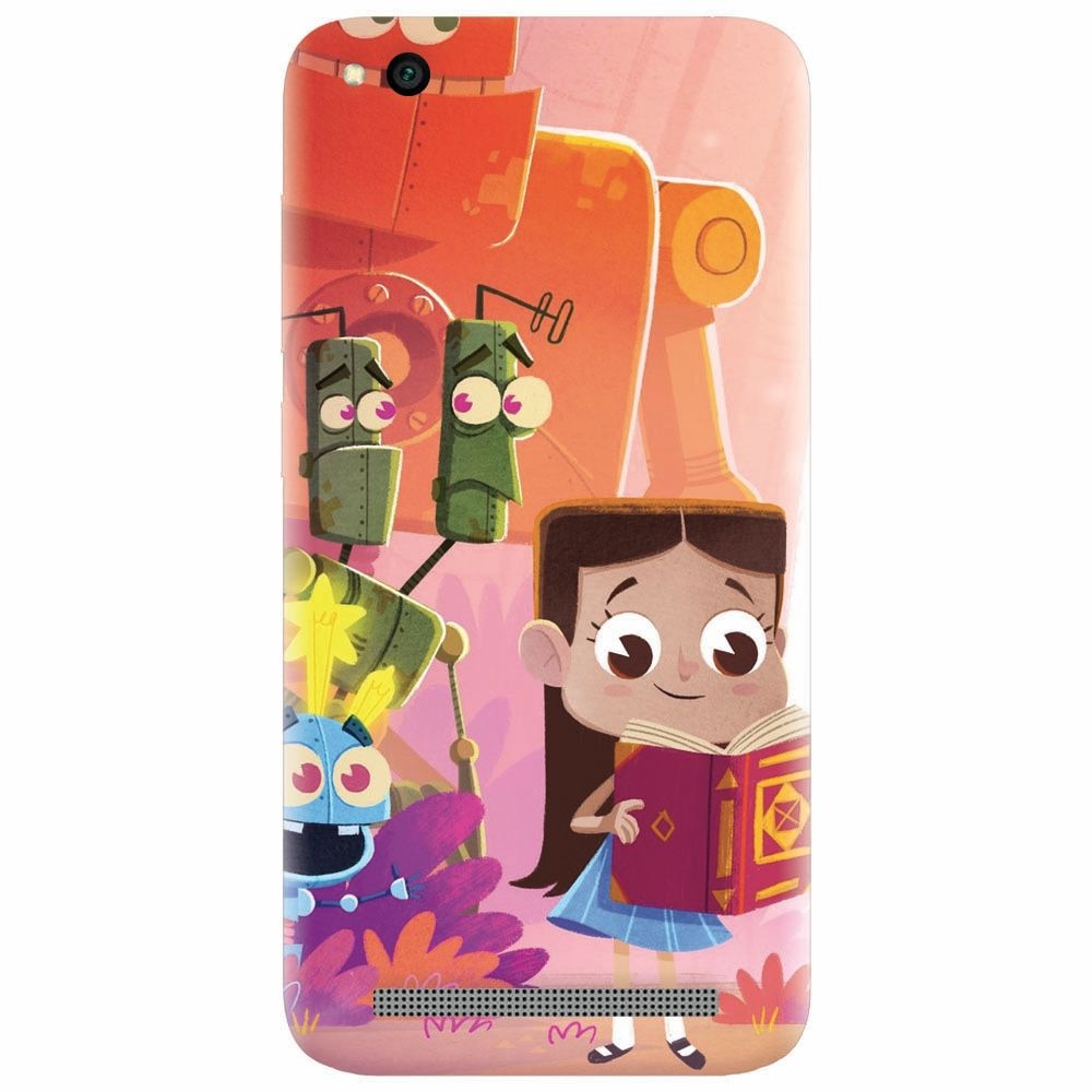 Husa silicon pentru Xiaomi Redmi 4A, Children Kids Robots Illustration Colorful K