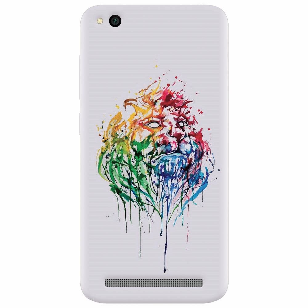 Husa silicon pentru Xiaomi Redmi 4A, Paint Illustration Lion Head