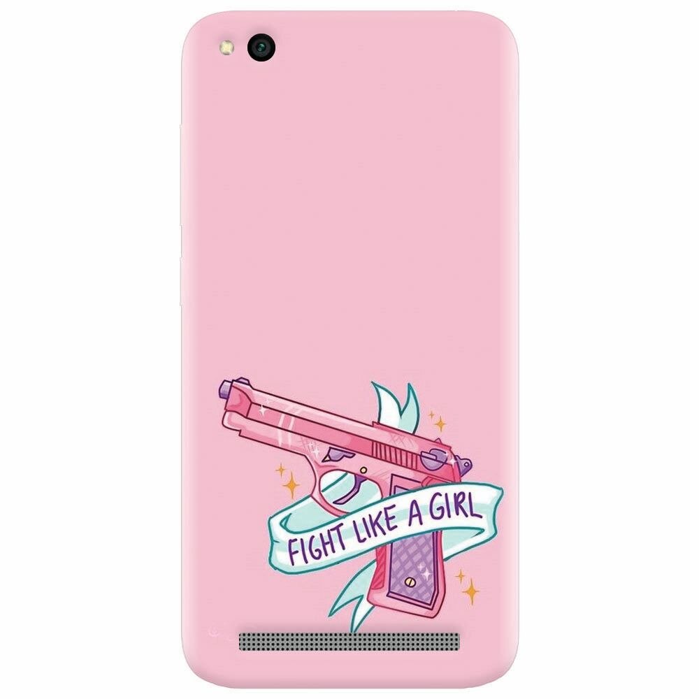 Husa silicon pentru Xiaomi Redmi 5A, Fight Like A Girl