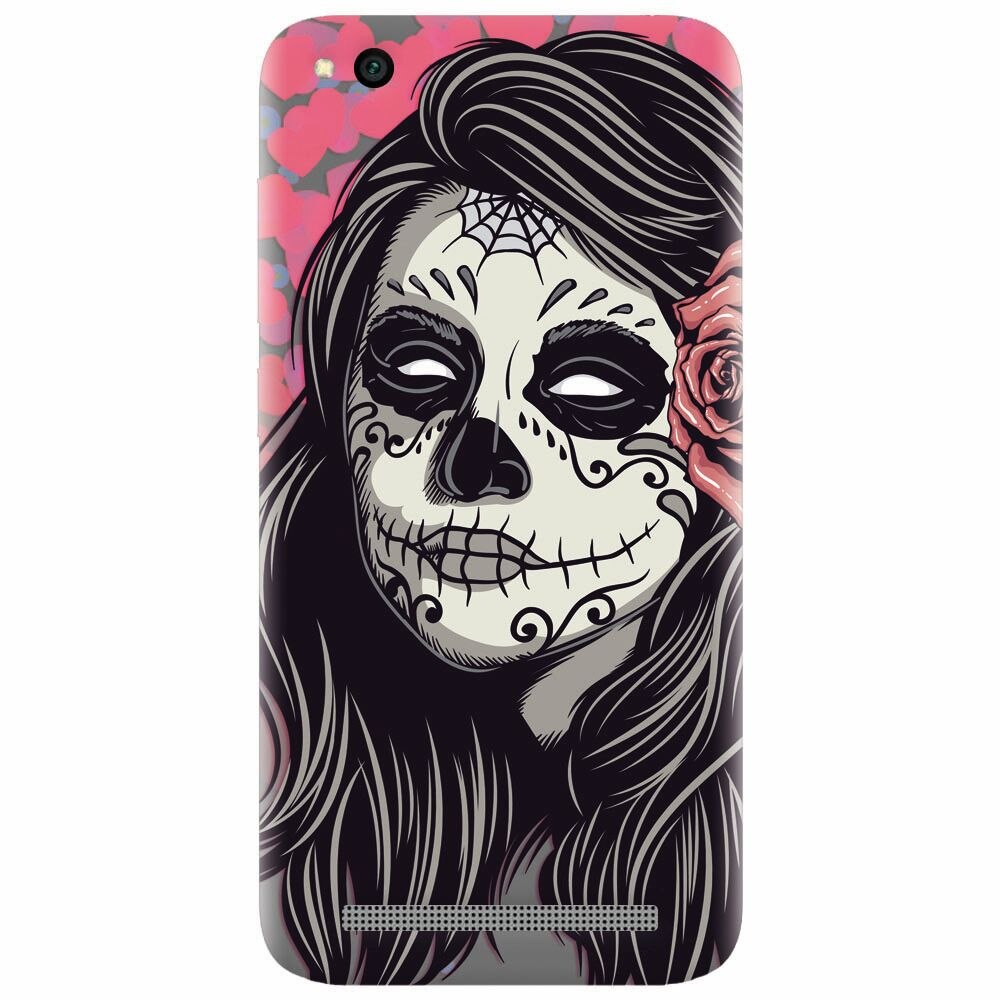 Husa silicon pentru Xiaomi Redmi 5A, Mexican Girl Skull