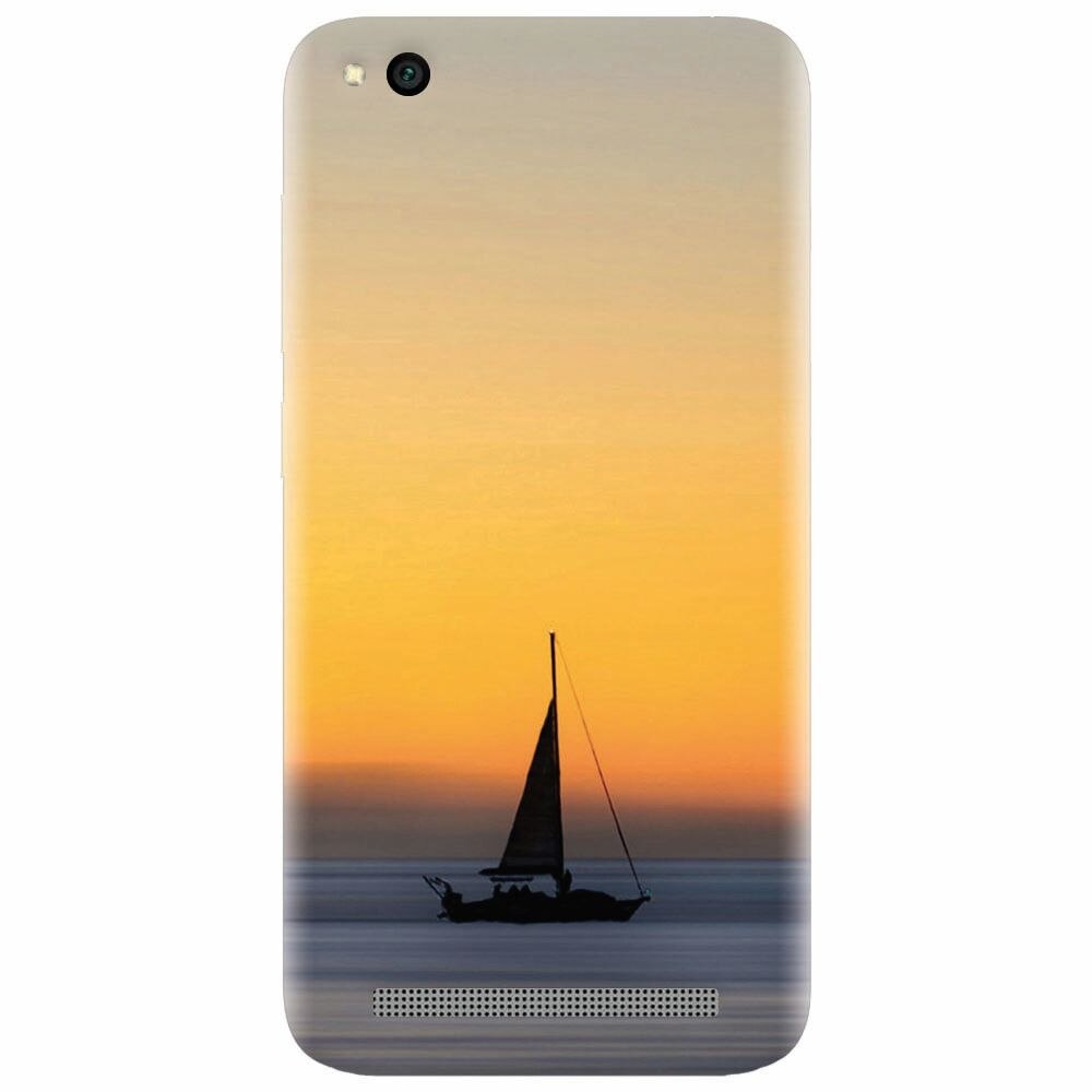 Husa silicon pentru Xiaomi Redmi 4A, Wind Sail Boat Ocean Sunset