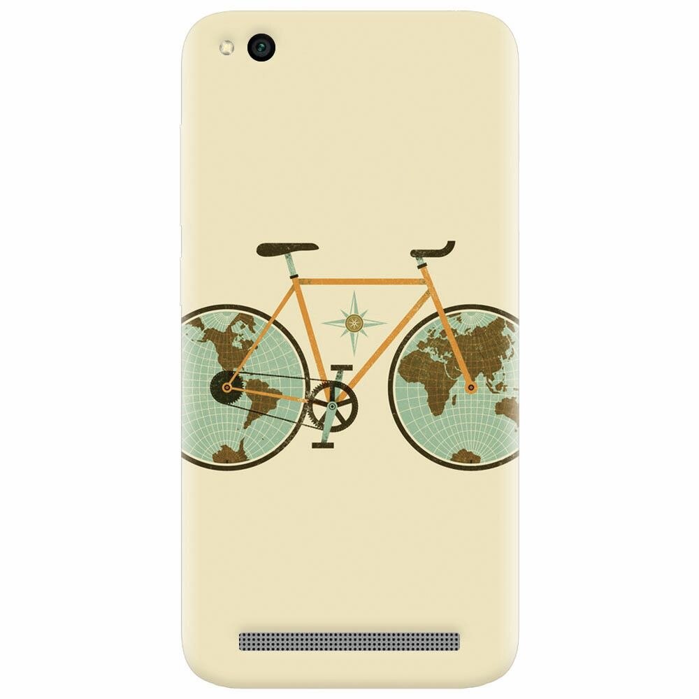Husa silicon pentru Xiaomi Redmi 4A, Retro Bicycle Illustration