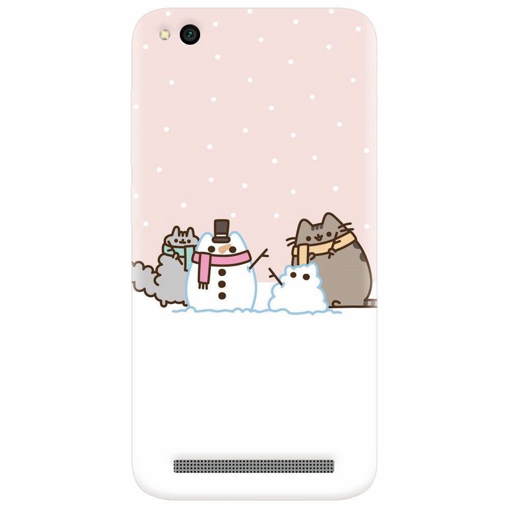 Husa silicon pentru Xiaomi Redmi 4A, Cat And Snowman