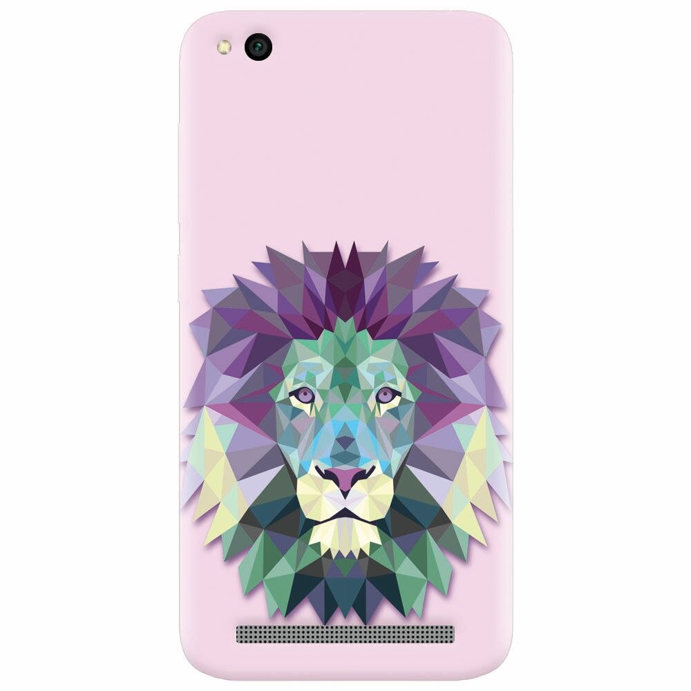 Husa silicon pentru Xiaomi Redmi 4A, Polygon Lion