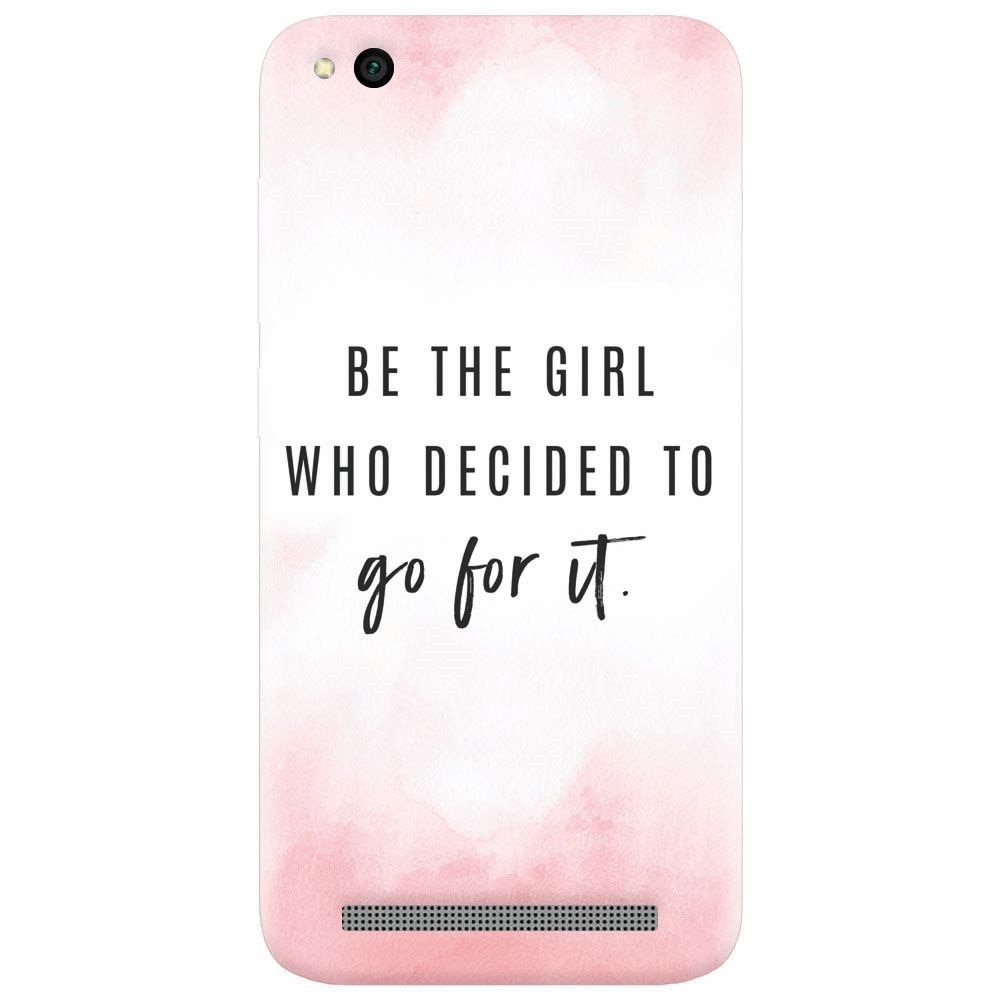 Husa silicon pentru Xiaomi Redmi 4A, Quotes Pink