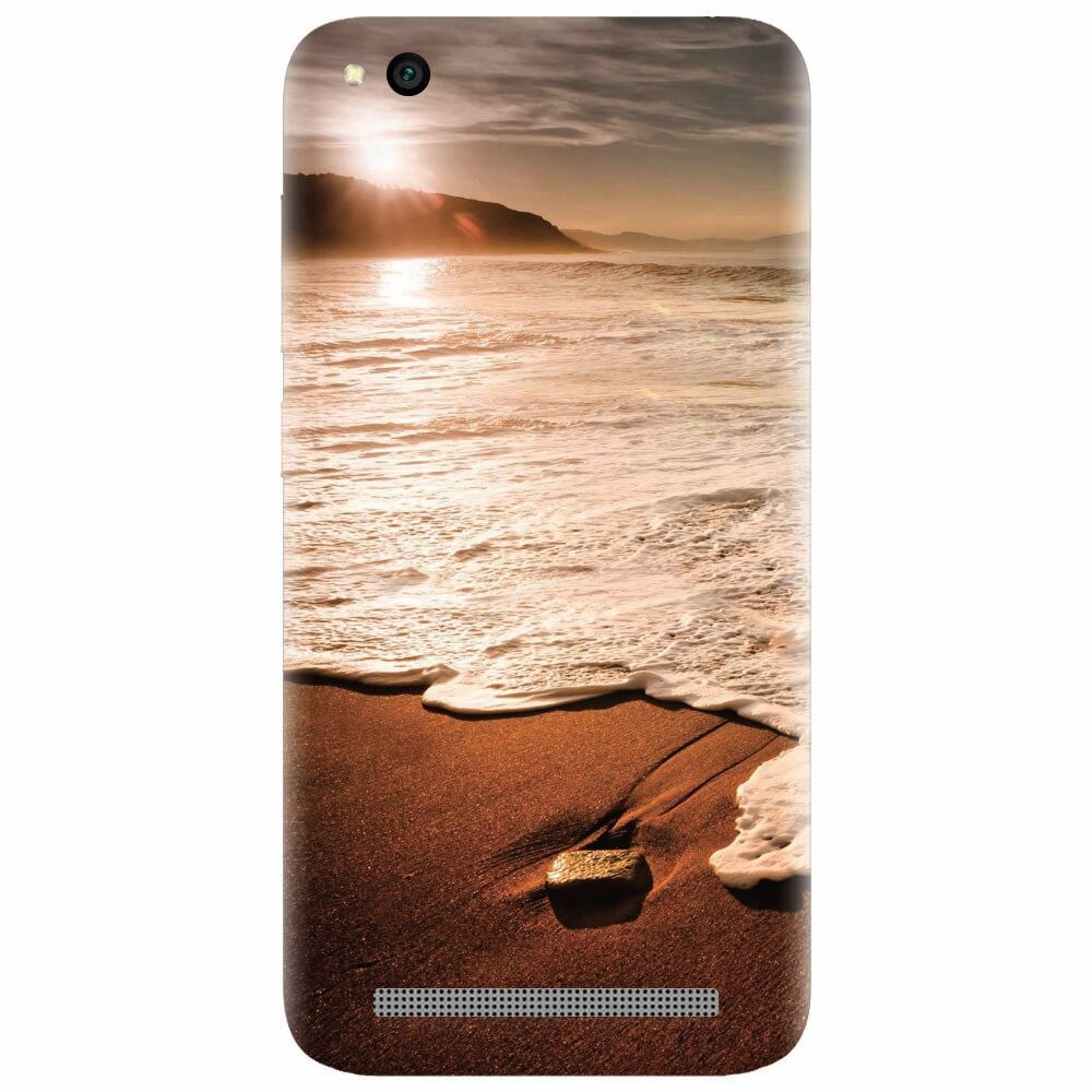 Husa silicon pentru Xiaomi Redmi 4A, Sunset Foamy Beach Wave