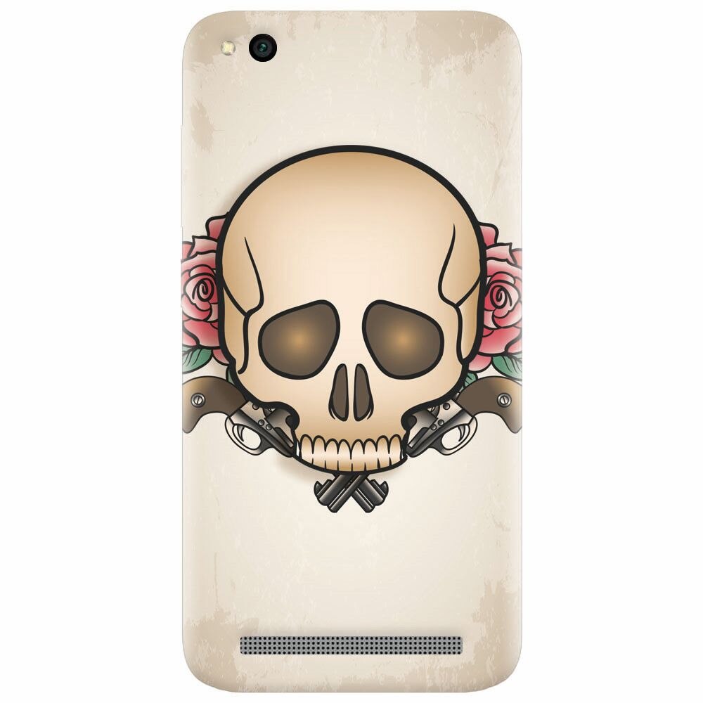 Husa silicon pentru Xiaomi Redmi 4A, Skulls And Roses