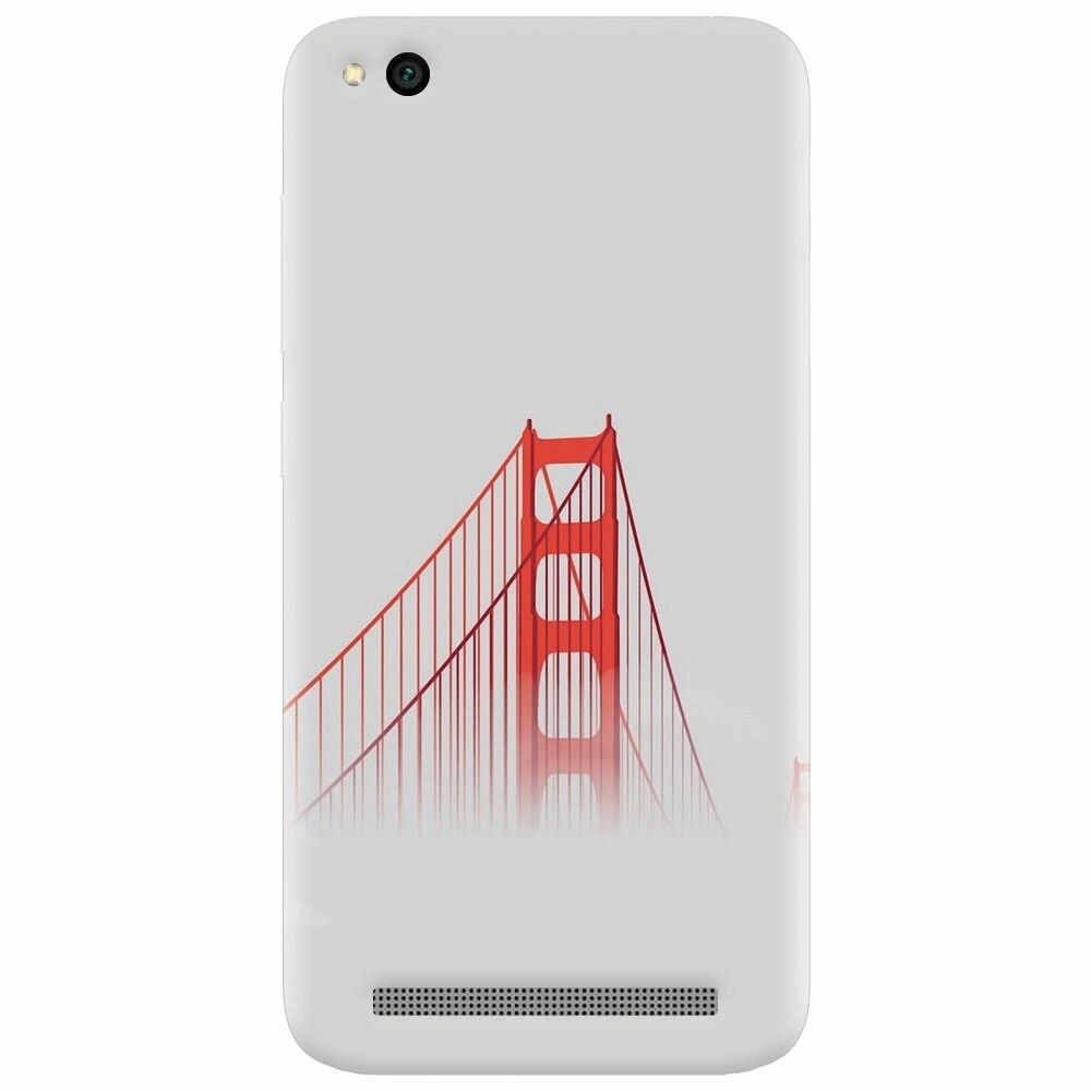 Husa silicon pentru Xiaomi Redmi 4A, Red Bridge In Clouds