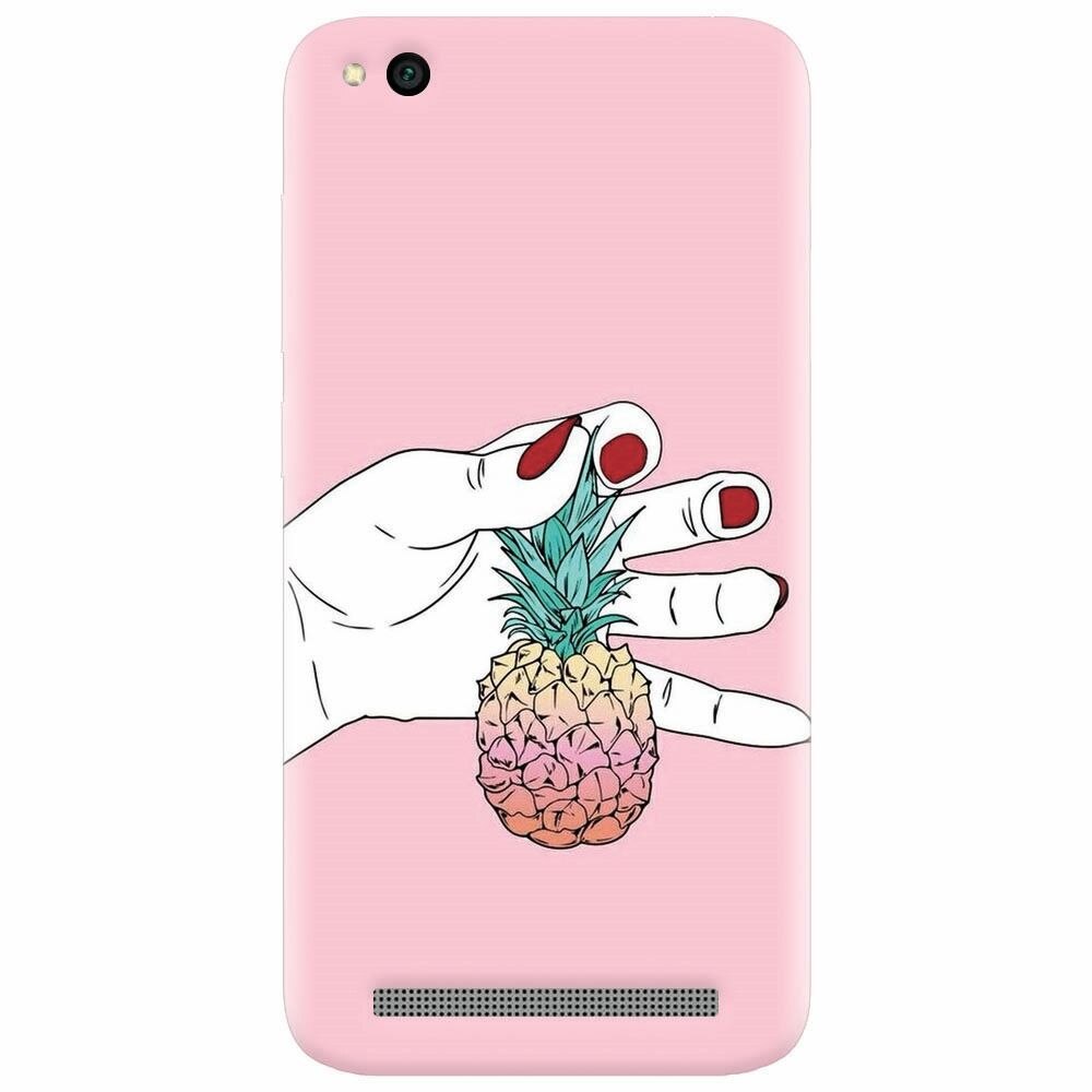 Husa silicon pentru Xiaomi Redmi 4A, Rainbow Pinepple