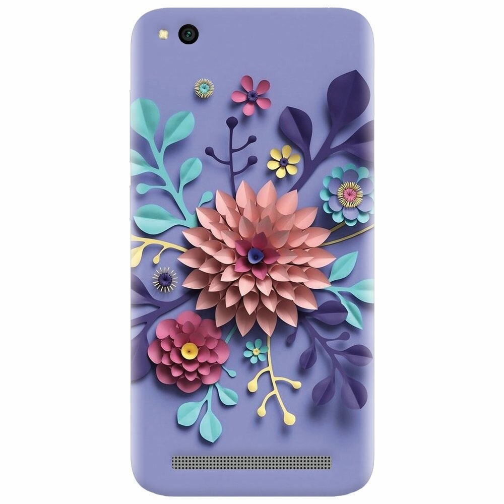 Husa silicon pentru Xiaomi Redmi 4A, Flower Artwork