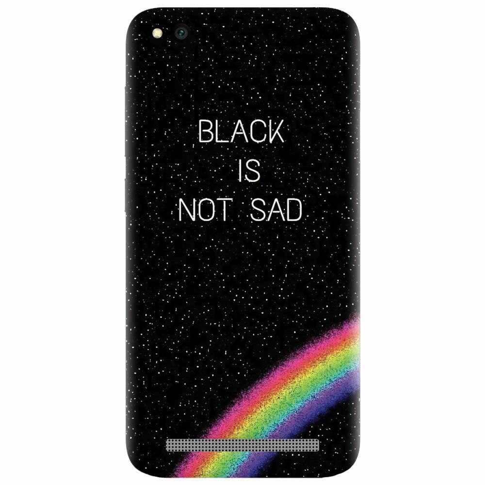Husa silicon pentru Xiaomi Redmi 4A, Black Is Not Sad