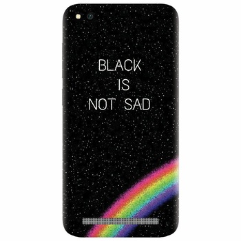 Husa silicon pentru Xiaomi Redmi 4A, Black Is Not Sad Husa silicon pentru Xiaomi Redmi 4A, Black Is Not Sad