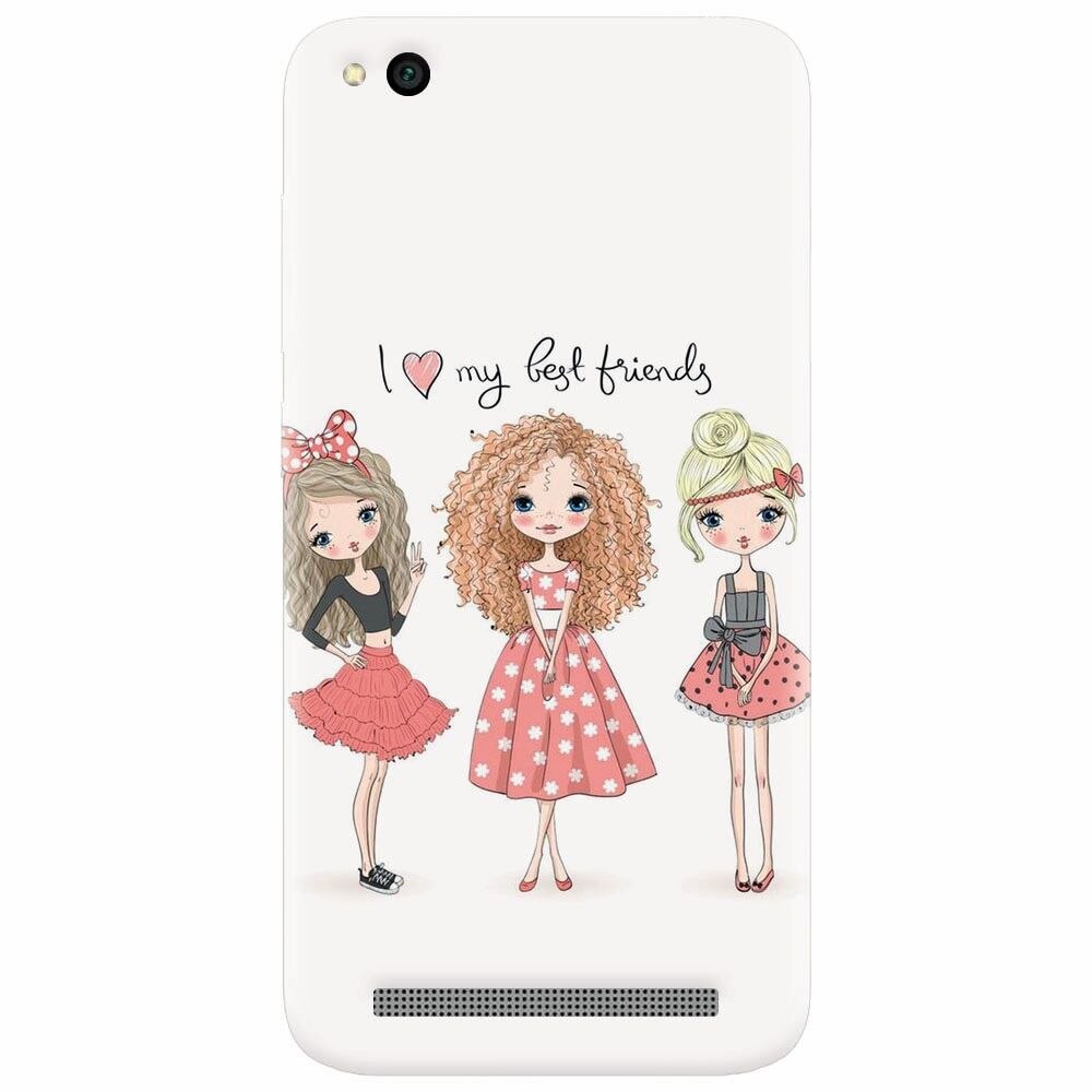 Husa silicon pentru Xiaomi Redmi 5A, I Love My Best Friends