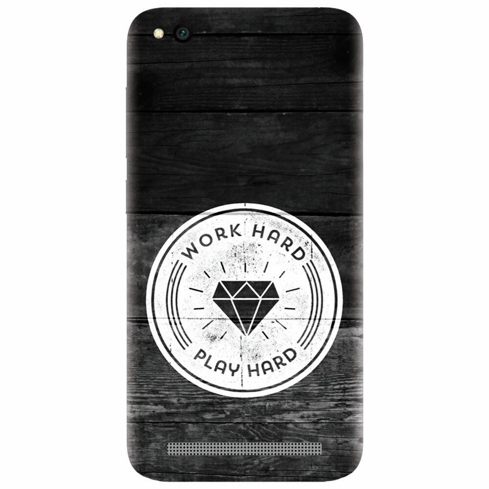 Husa silicon pentru Xiaomi Redmi 4A, Work Hard Play Hard