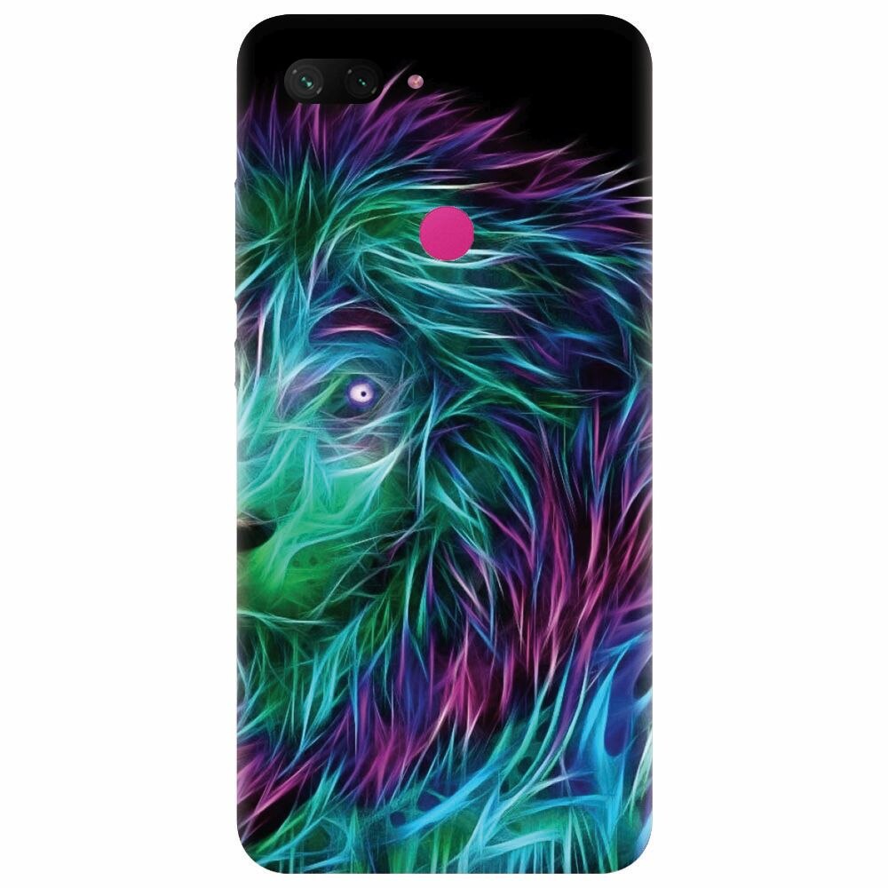 Husa silicon pentru Xiaomi Mi 8 Lite, Abstract Lion 002