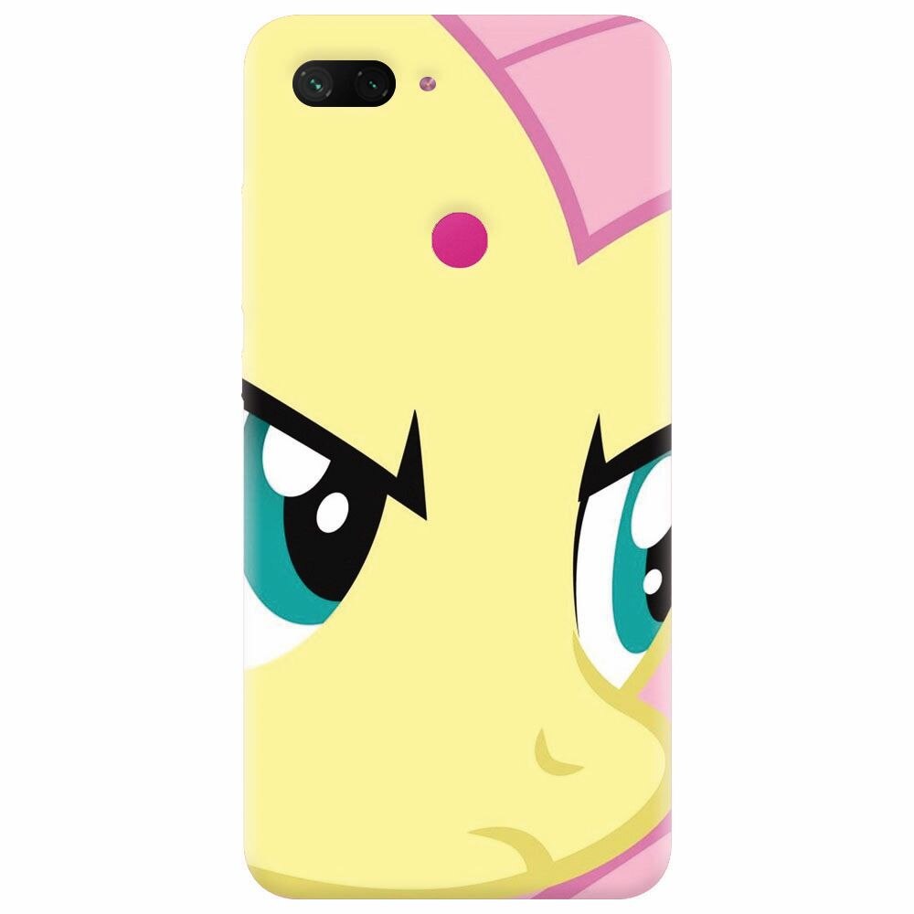 Husa silicon pentru Xiaomi Mi 8 Lite, Close Up Fluttershy My Little Pony Friendship Is Magic