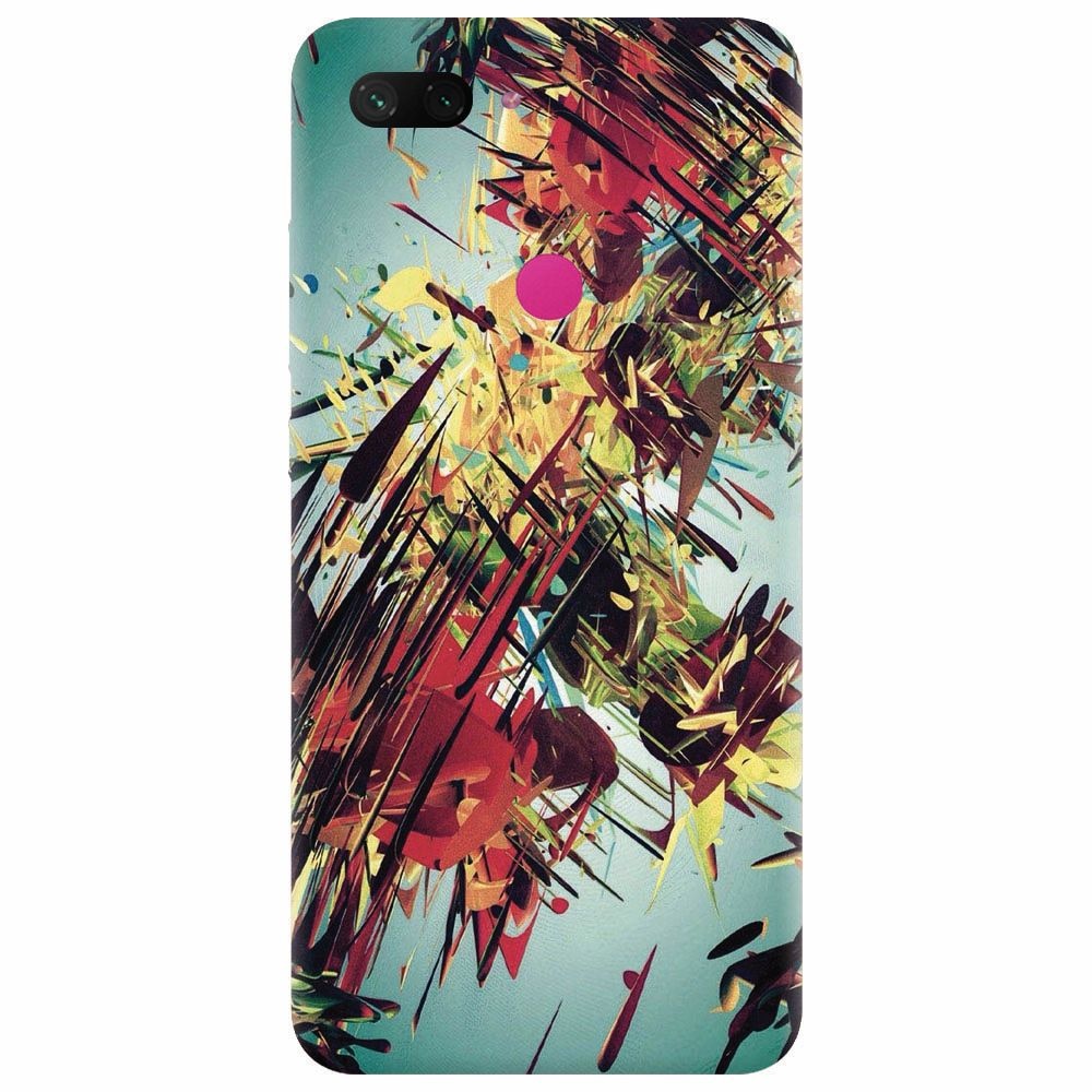 Husa silicon pentru Xiaomi Mi 8 Lite, Complex Abstract Colorful 3D Drawing