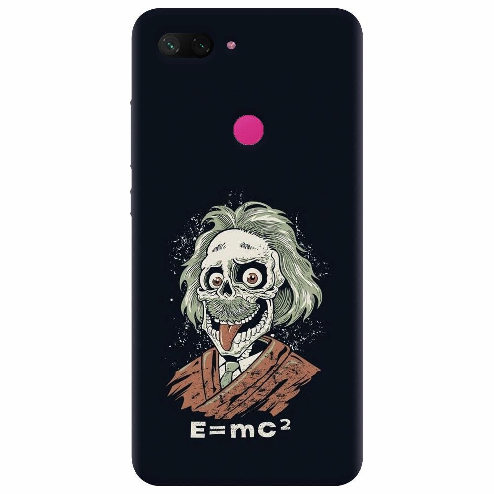 Husa silicon pentru Xiaomi Mi 8 Lite, Albert Einstein Caricature