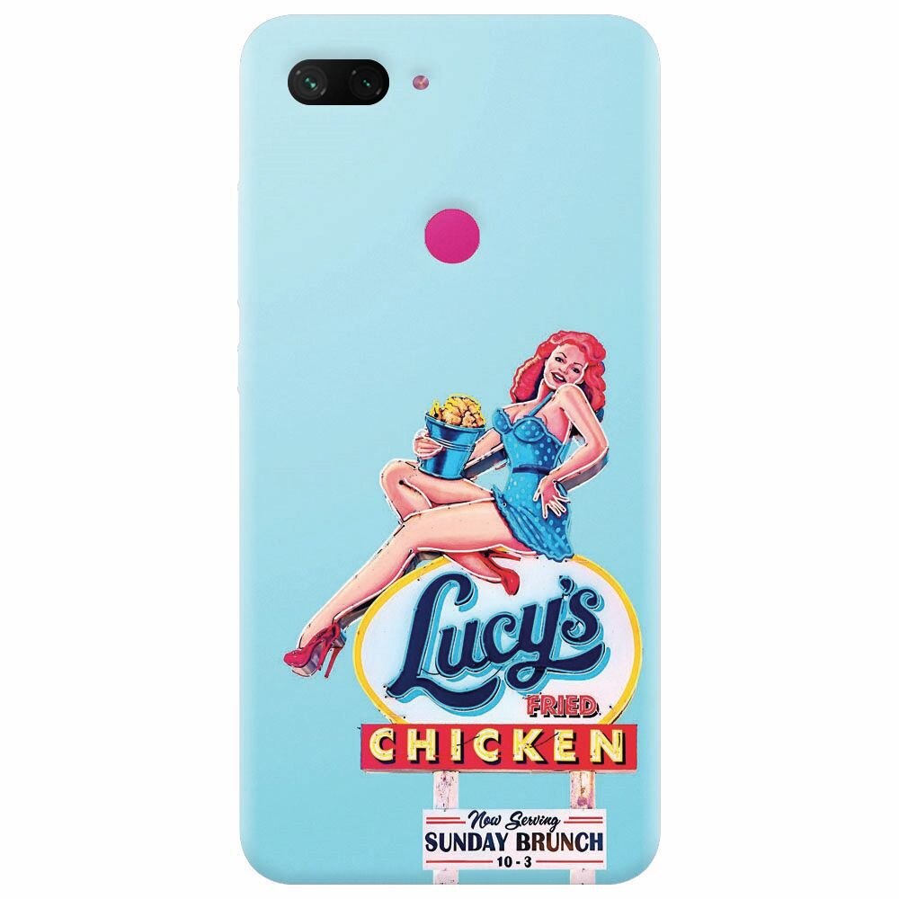 Husa silicon pentru Xiaomi Mi 8 Lite, American Vintage Restaurant Sign