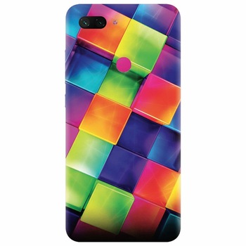 Husa silicon pentru Xiaomi Mi 8 Lite, 3D Geometric Colorful Husa silicon pentru Xiaomi Mi 8 Lite, 3D Geometric Colorful