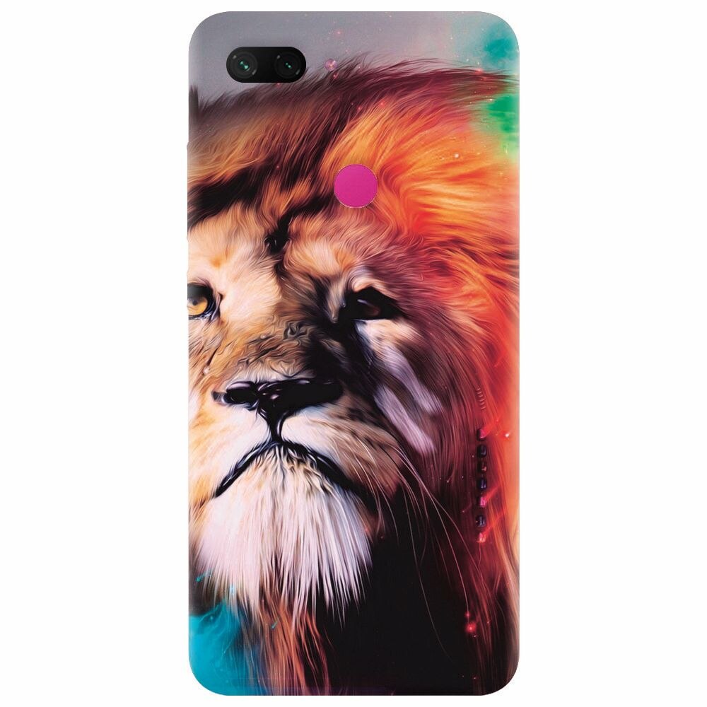Husa silicon pentru Xiaomi Mi 8 Lite, Awesome Art Of Lion