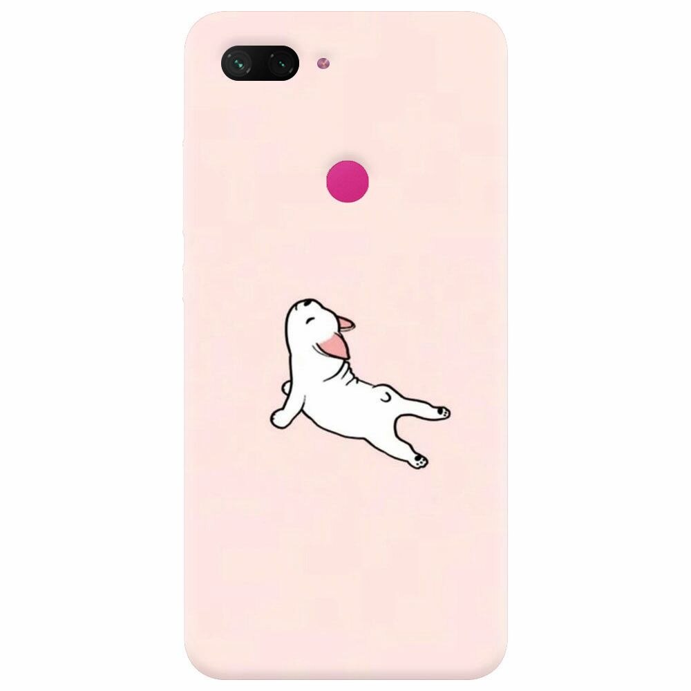 Husa silicon pentru Xiaomi Mi 8 Lite, Cute Dog Streching