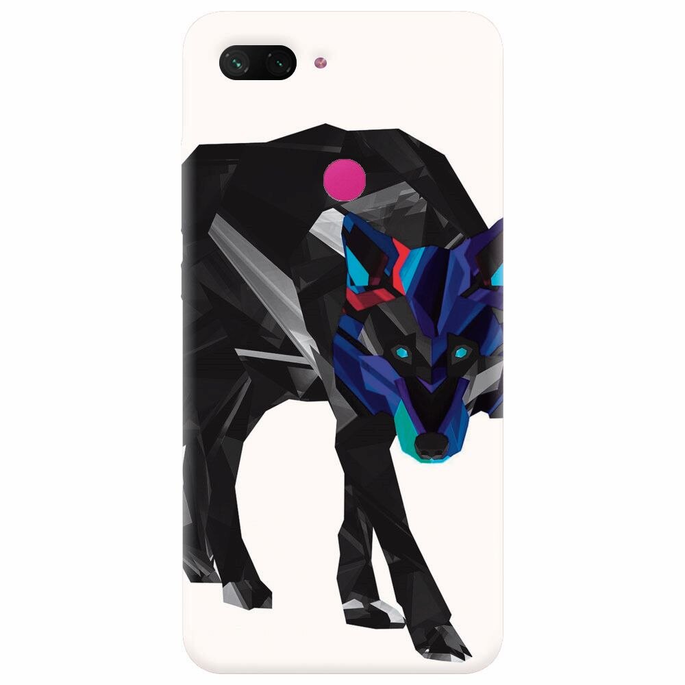 Husa silicon pentru Xiaomi Mi 8 Lite, Abstract Wolf
