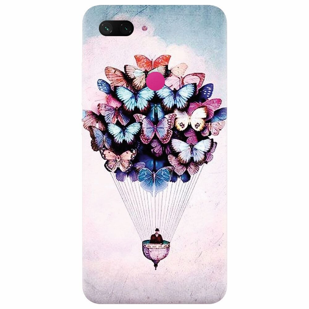 Husa silicon pentru Xiaomi Mi 8 Lite, Butterfly Baloon
