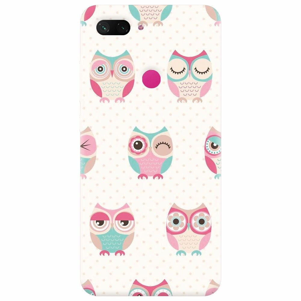 Husa silicon pentru Xiaomi Mi 8 Lite, Owl Pattern