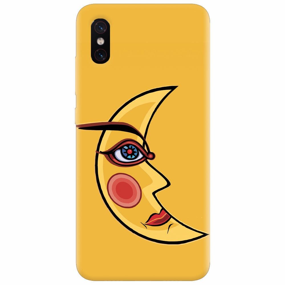 Husa silicon pentru Xiaomi Mi 8 Pro, Yellow Moon