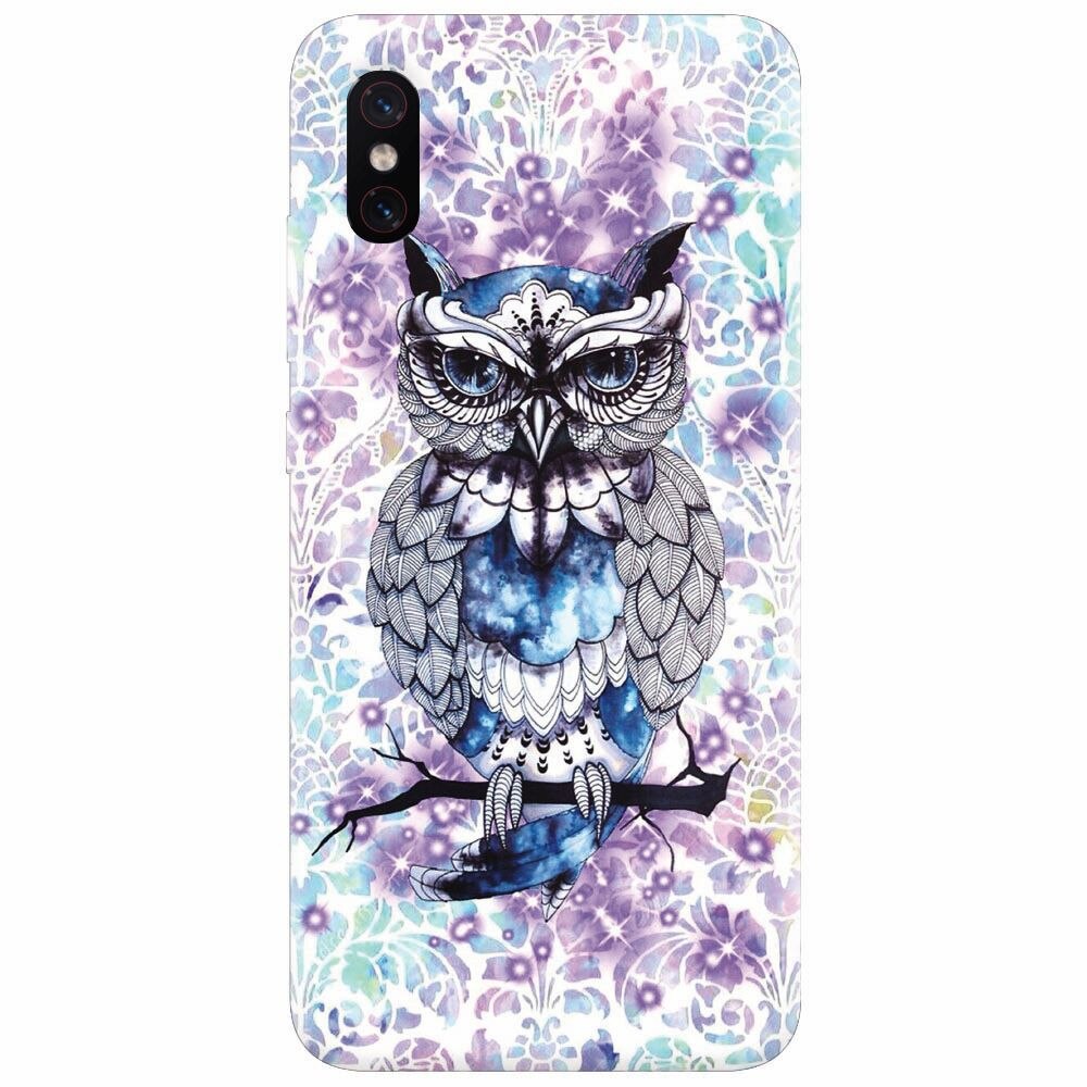 Husa silicon pentru Xiaomi Mi 8 Pro, Abstract Owl