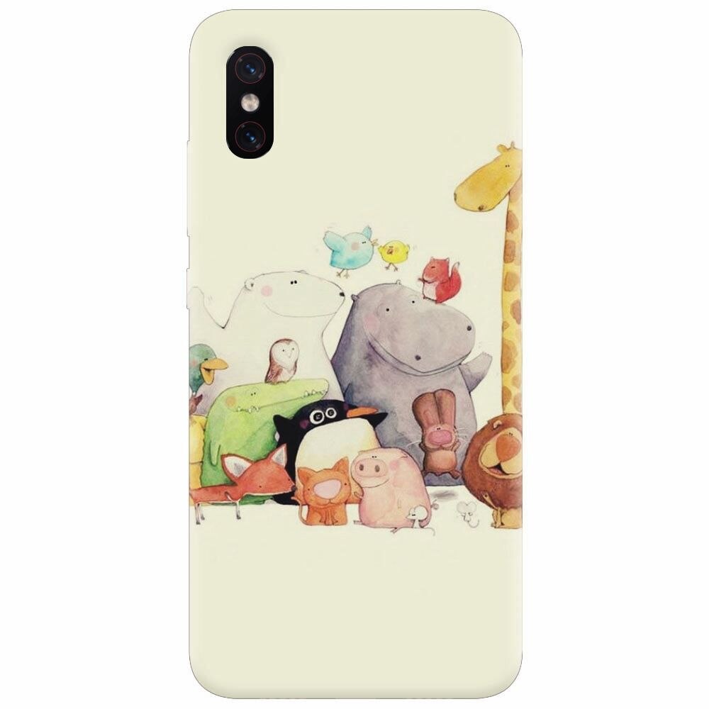 Husa silicon pentru Xiaomi Mi 8 Pro, Cute Cartoon Animals