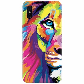 Husa silicon pentru Xiaomi Mi 8 Pro, Colorfull Lion 002 Husa silicon pentru Xiaomi Mi 8 Pro, Colorfull Lion 002