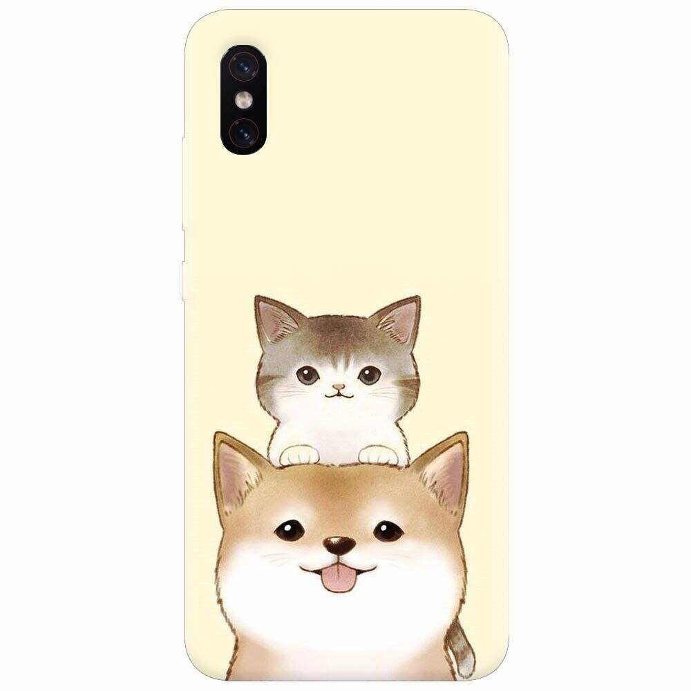 Husa silicon pentru Xiaomi Mi 8 Pro, Two Cat