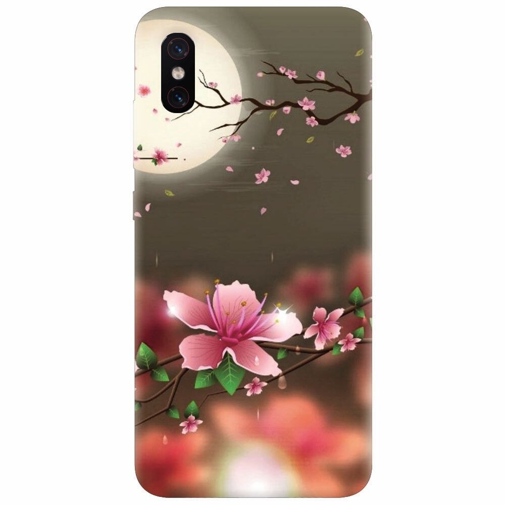 Husa silicon pentru Xiaomi Mi 8 Pro, Flowers 101