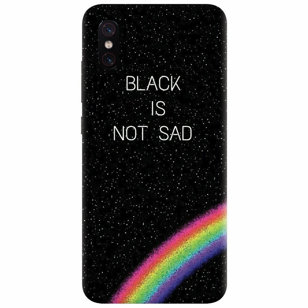 Husa silicon pentru Xiaomi Mi 8 Pro, Black Is Not Sad
