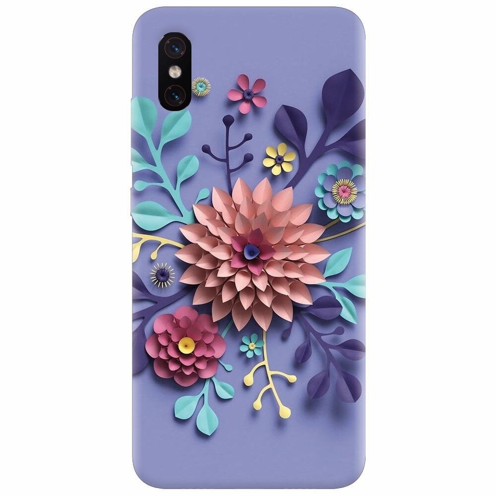 Husa silicon pentru Xiaomi Mi 8 Pro, Flower Artwork
