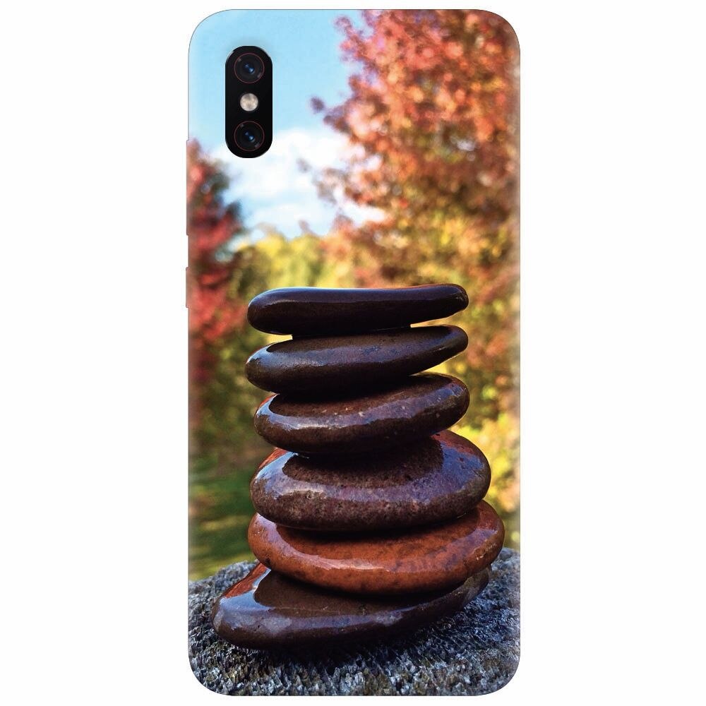 Husa silicon pentru Xiaomi Mi 8 Pro, Stacking Stones