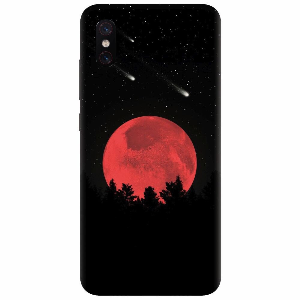 Husa silicon pentru Xiaomi Mi 8 Pro, Blood Moon
